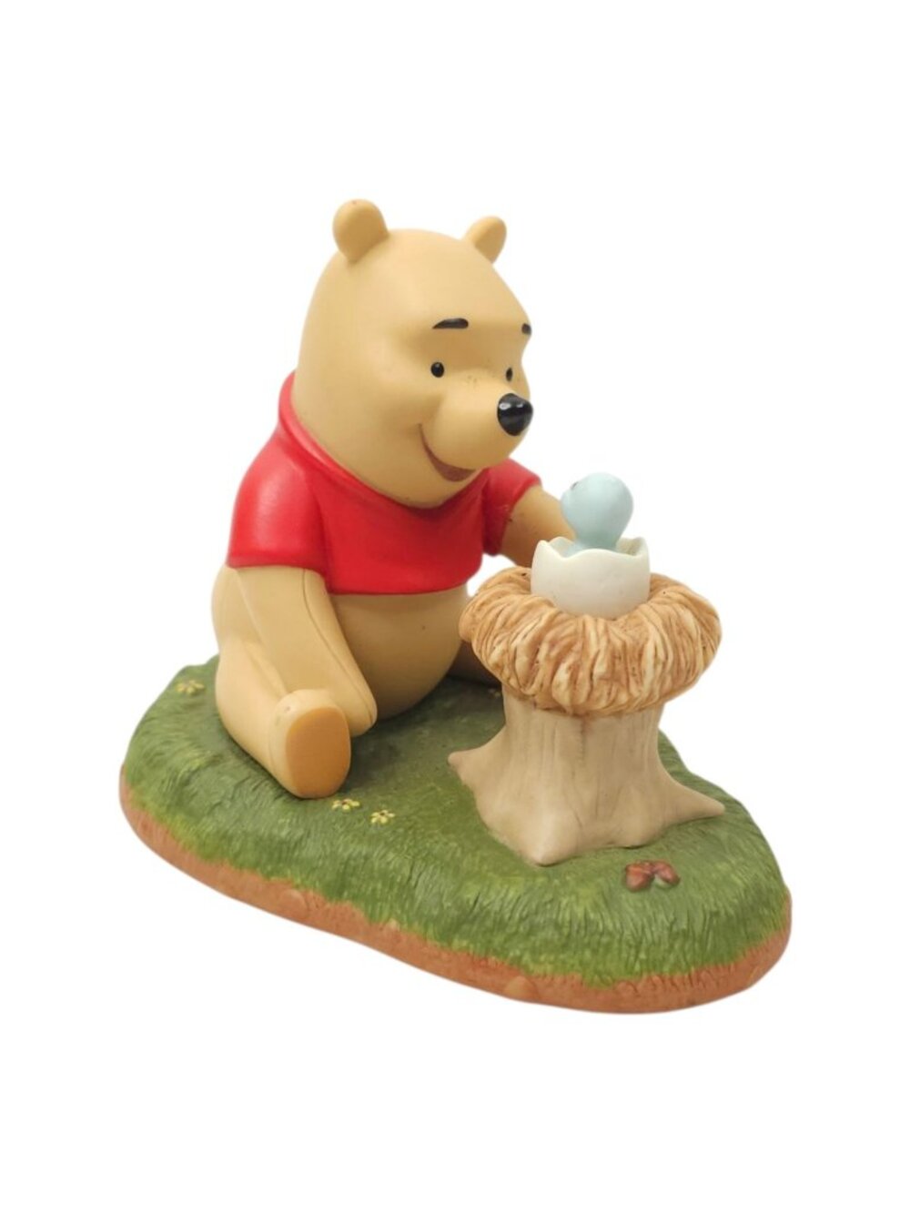 Disney Pooh & Friends "Welcome Little One" Figurine Bird Nest Egg Decor Vintage